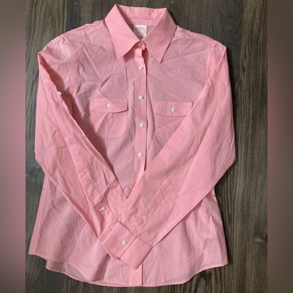 Brooks Brothers Women’s Pink Tailored Fit Button Down Shirt Size 10 - Picture 1 of 4